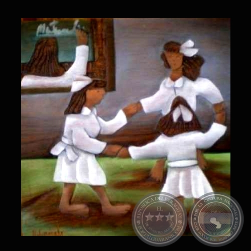 NIÑAS JUGANDO (Obra de ANDRÉS CAÑETE)